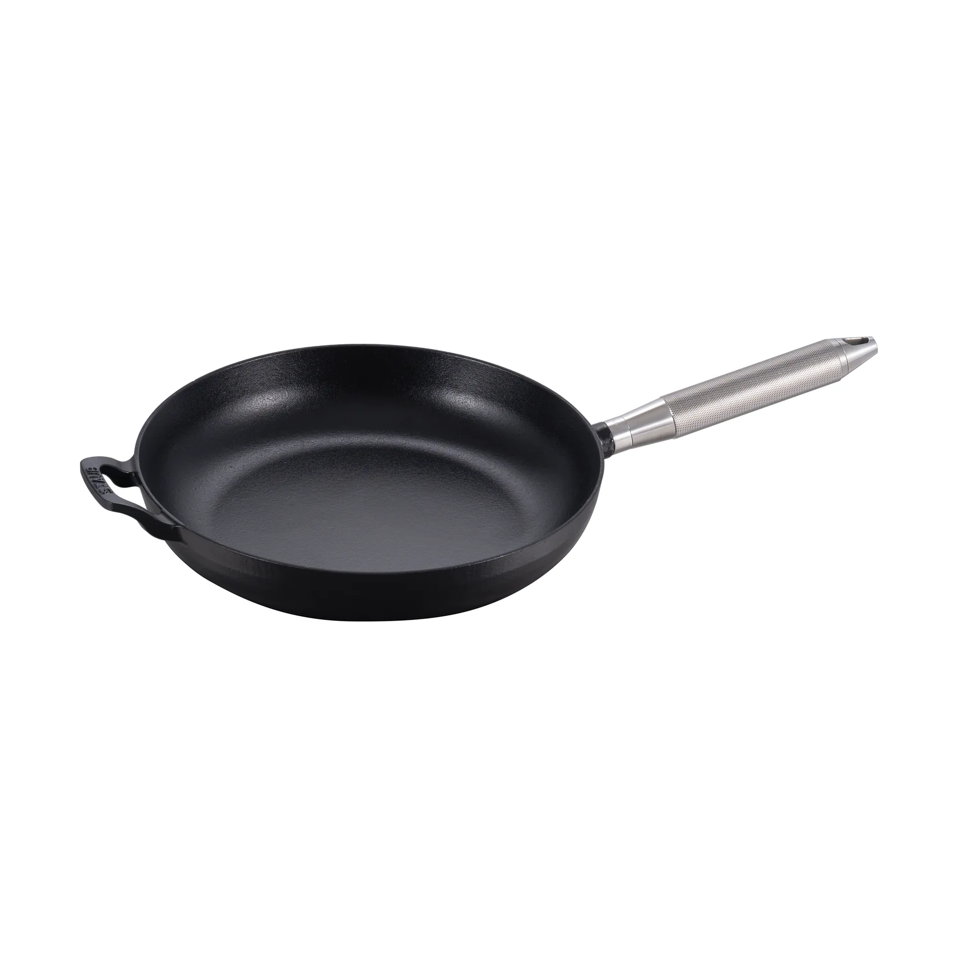 Buster & Punch stegepande støbejern sort Ø28 cm, Stålhåndtag STAUB