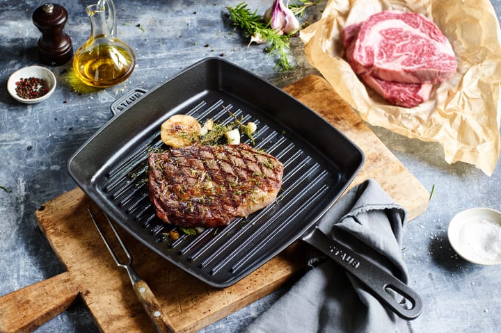Staub American grillpande støbejern, 26x26 cm STAUB
