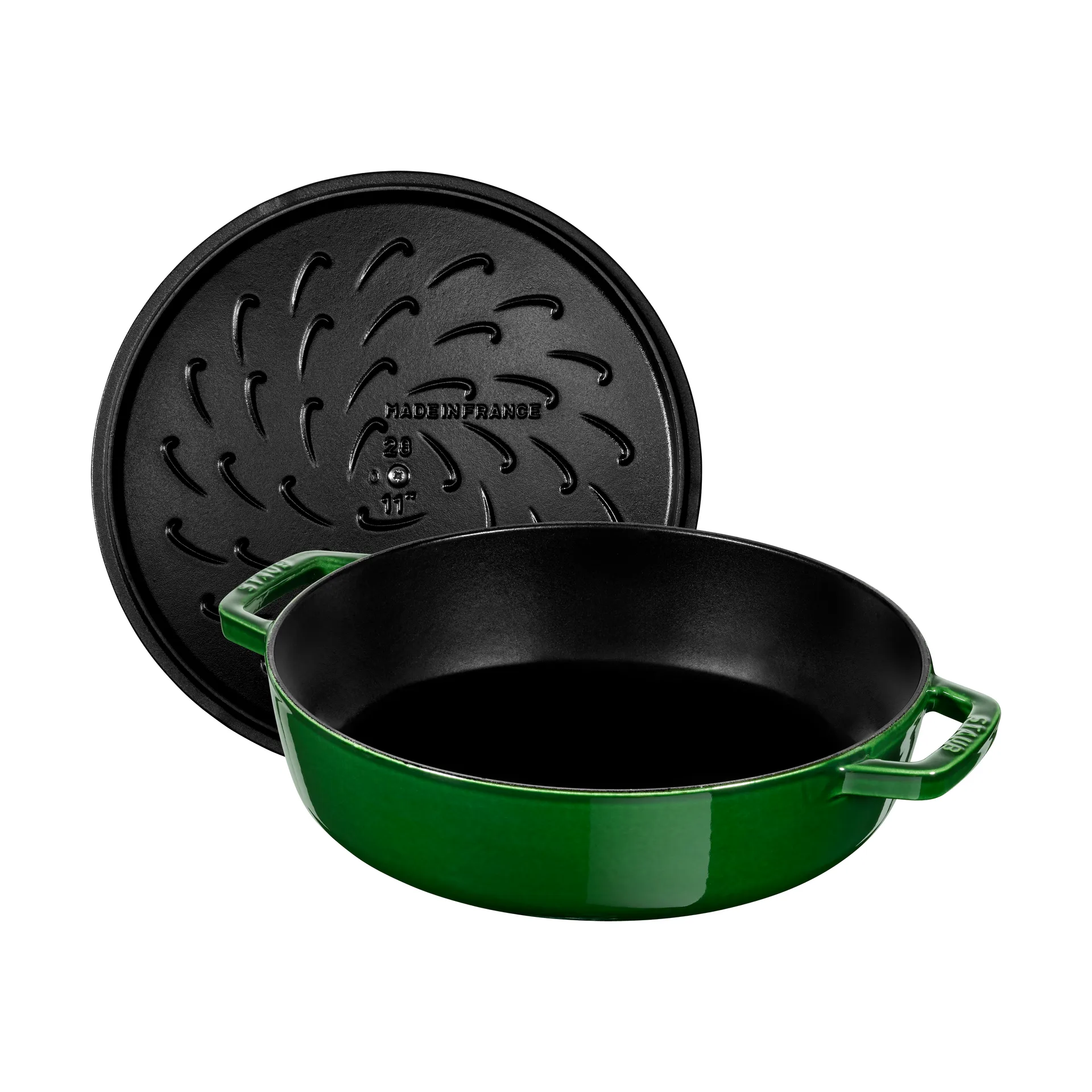 Staub Chistera sauterpande støbejern Ø24 cm, Basilikum grøn STAUB