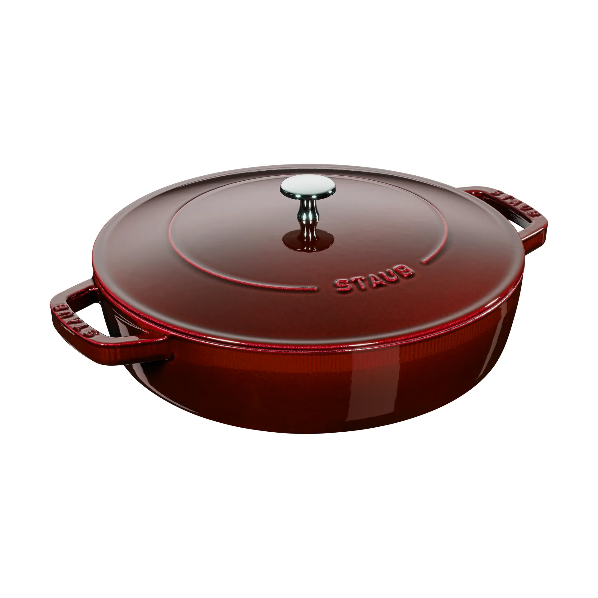 Staub Chistera sauterpande støbejern Ø24 cm, Grenadine rød STAUB