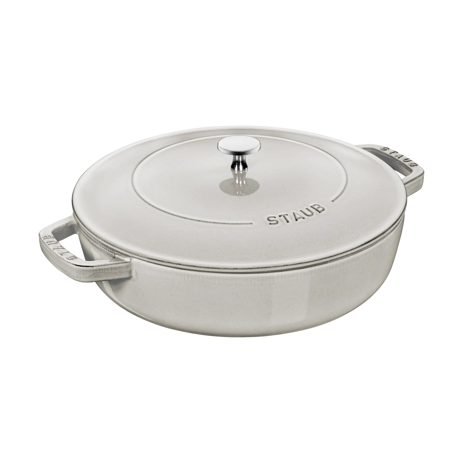 Staub Chistera sauterpande støbejern Ø28 cm, White truffle STAUB