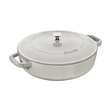 Staub Chistera sauterpande støbejern Ø28 cm - White truffle - STAUB