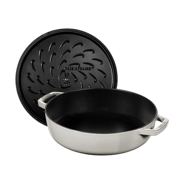 Staub Chistera sauterpande støbejern Ø28 cm - White truffle - STAUB