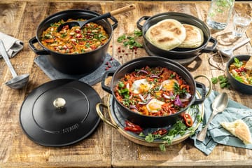 Staub gryde- & kasserollesæt stabelbare 5 dele - Sort - STAUB