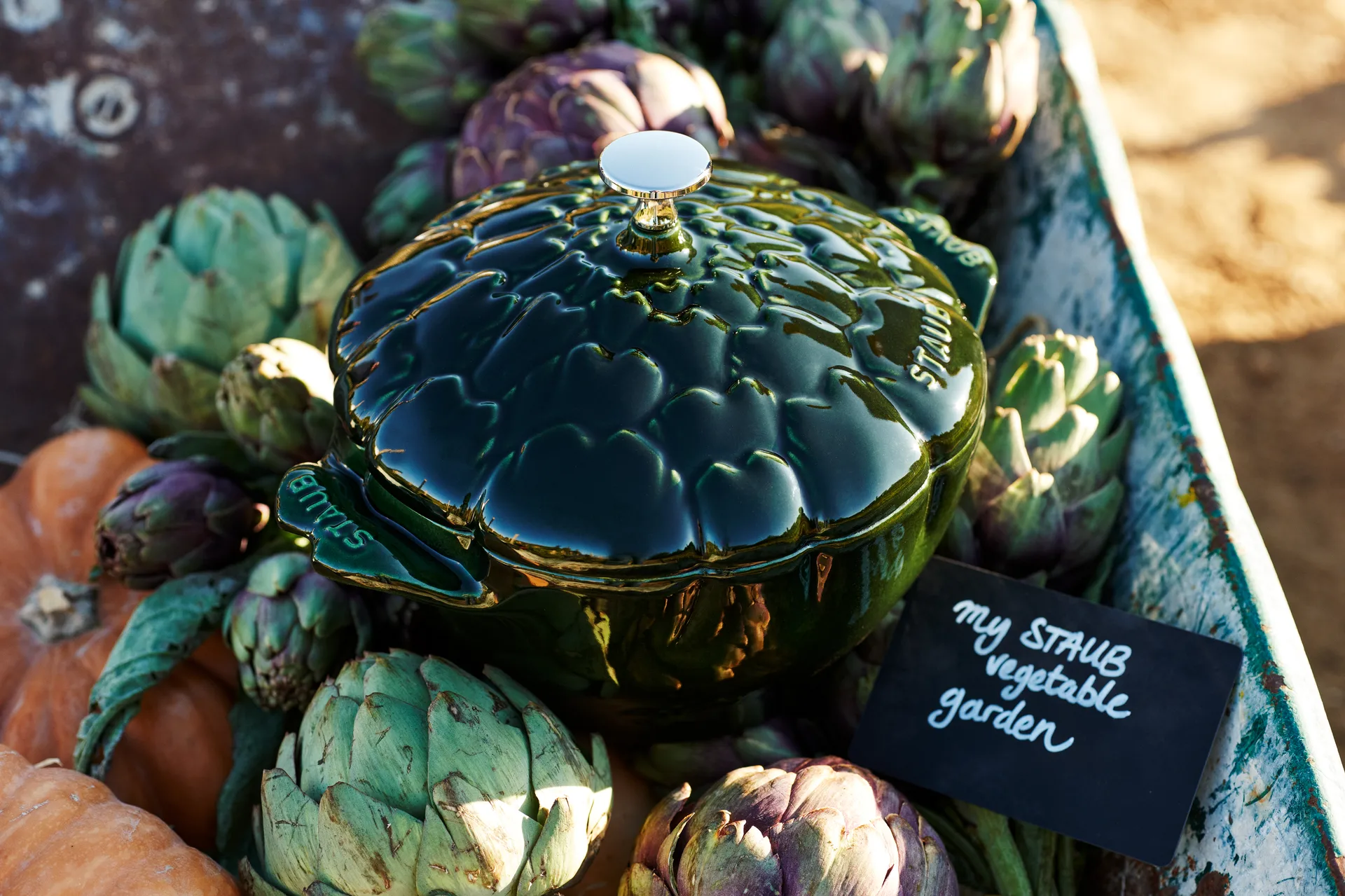 Staub La Cocotte gryde artiskok 3 L, Basilikum grøn STAUB