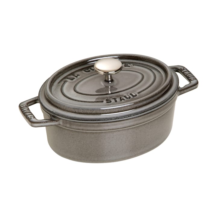 Staub La Cocotte oval gryde støbejern 0,6 L - Grafitgrå - STAUB
