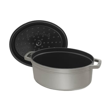 Staub La Cocotte oval gryde støbejern 3,2 L - Grafitgrå - STAUB