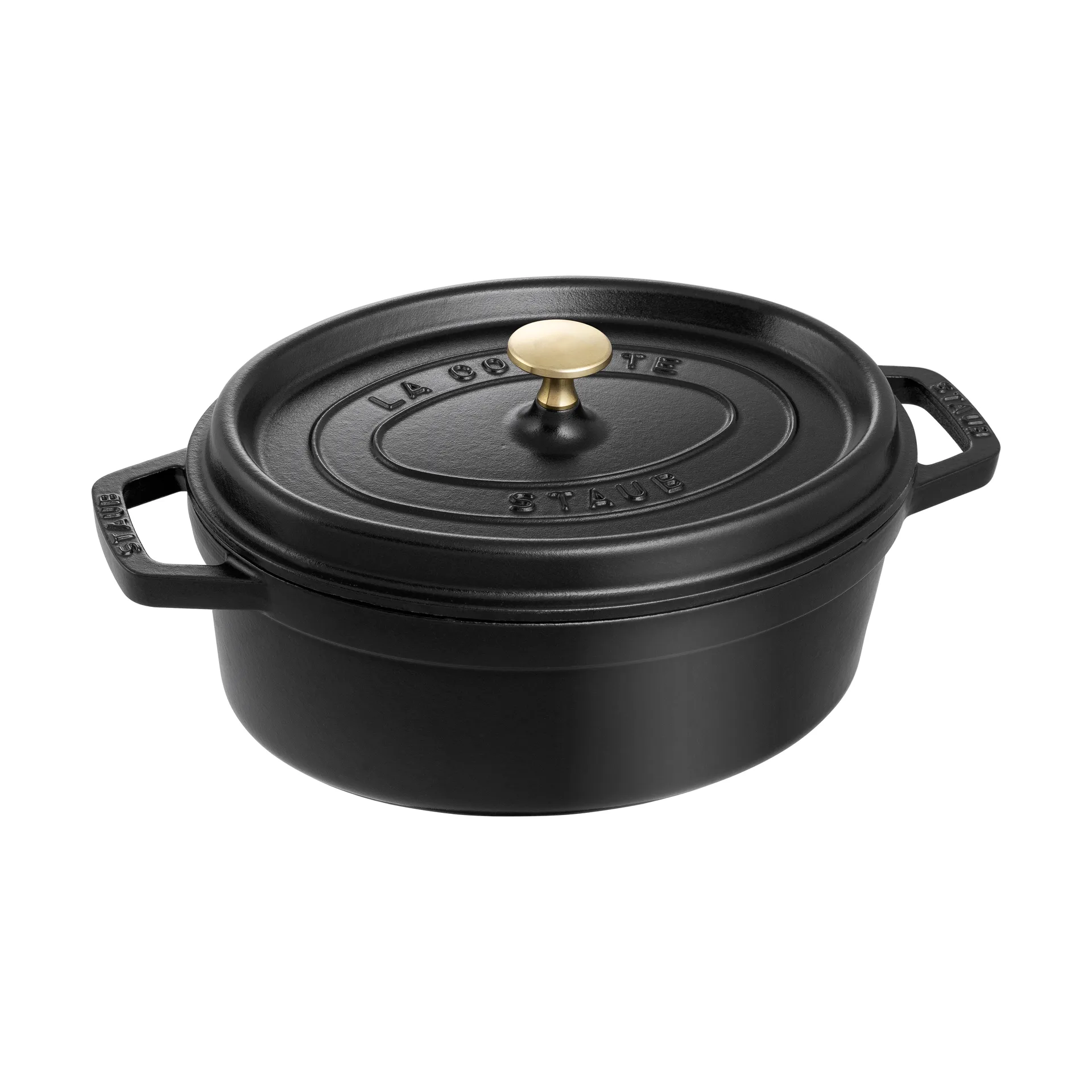 Staub La Cocotte oval gryde støbejern 3,2 L, Sort STAUB