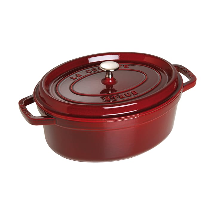 Staub La Cocotte oval gryde støbejern 4,2 L - Grenadine rød - STAUB