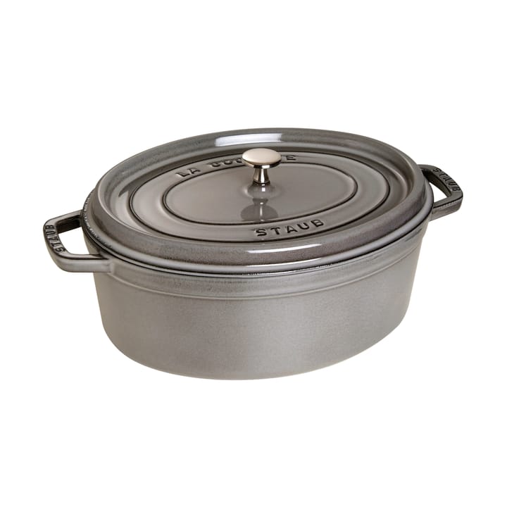Staub La Cocotte oval gryde støbejern 6,7 L - Grafitgrå - STAUB