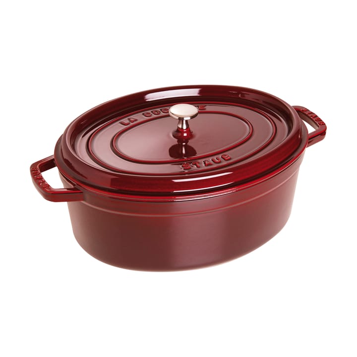 Staub La Cocotte oval gryde støbejern 6,7 L - Grenadine rød - STAUB