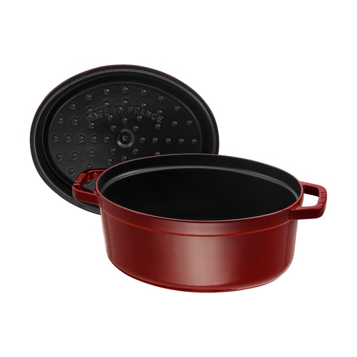 Staub La Cocotte oval gryde støbejern 6,7 L, Grenadine rød STAUB