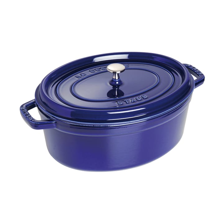 Staub La Cocotte oval gryde støbejern 6,7 L - Mørkeblå - STAUB