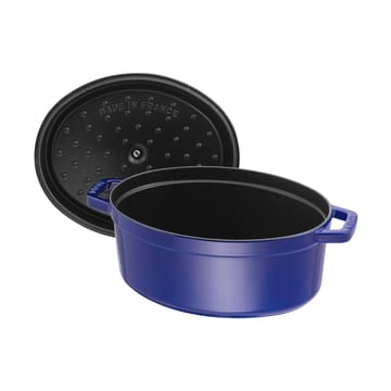 Staub La Cocotte oval gryde støbejern 6,7 L - Mørkeblå - STAUB