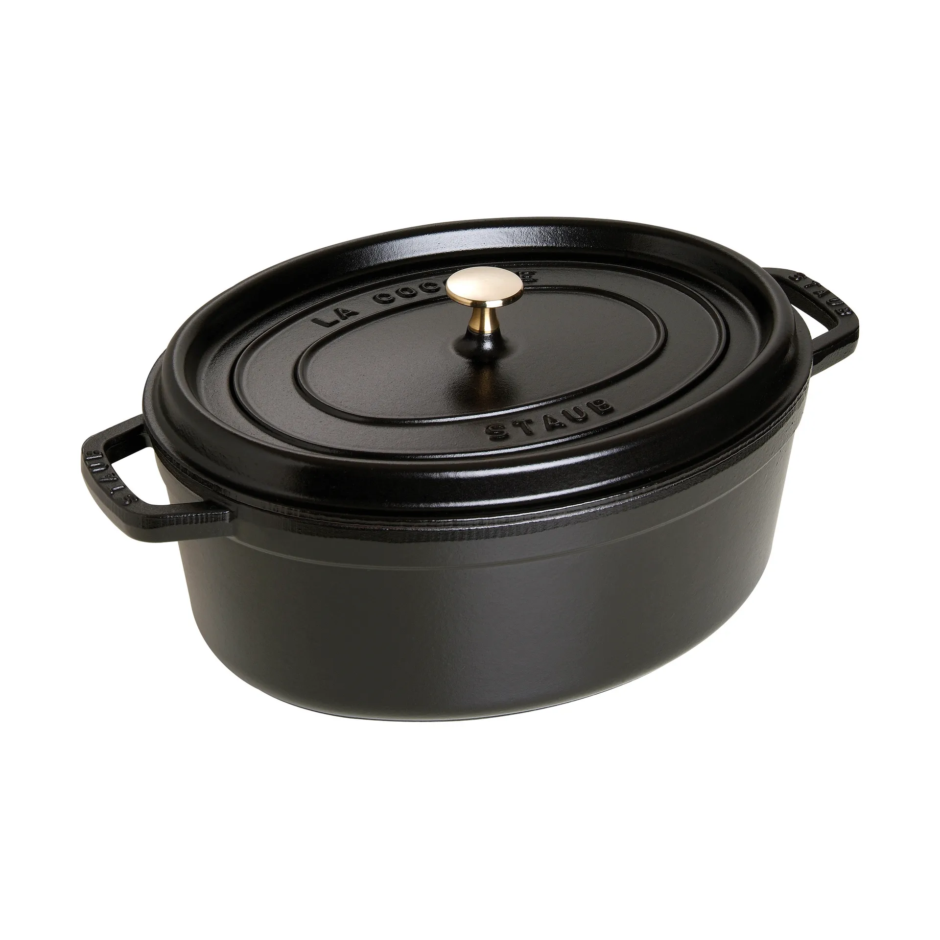 Staub La Cocotte oval gryde støbejern 6,7 L, Sort STAUB