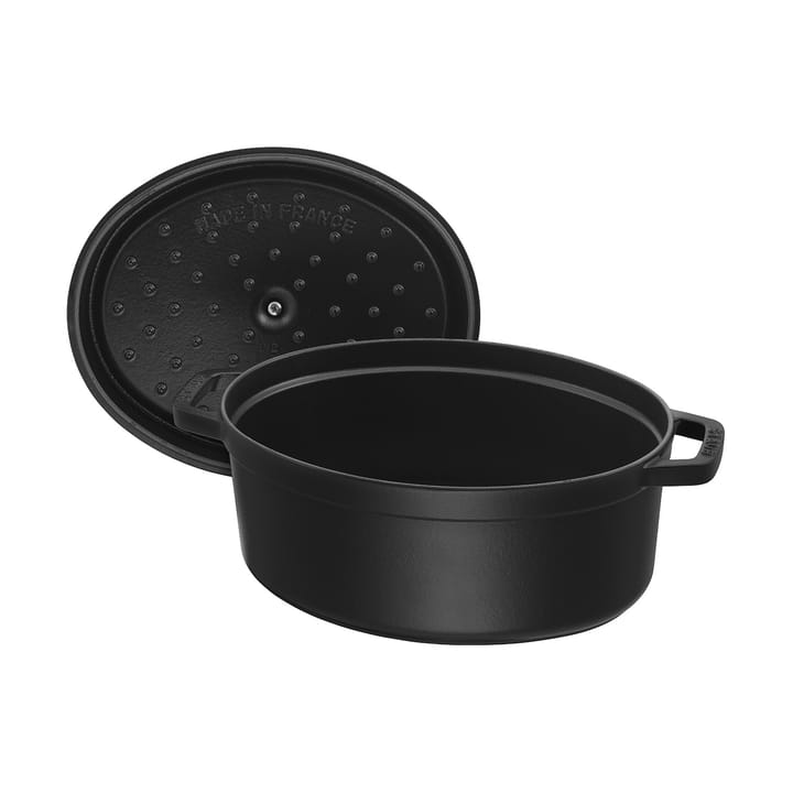 Staub La Cocotte oval gryde støbejern 6,7 L, Sort STAUB