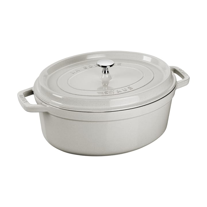 Staub La Cocotte oval gryde støbejern 6,7 L - White truffle - STAUB