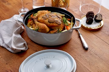 Staub La Cocotte oval gryde støbejern 6,7 L - White truffle - STAUB