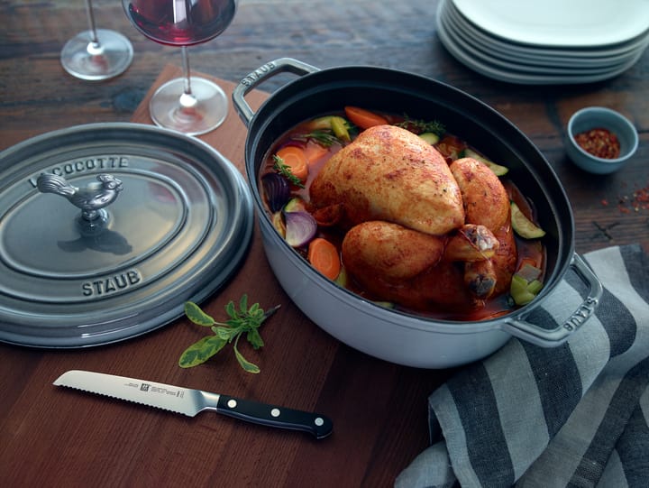 Staub La Cocotte oval gryde støbejern 8 L, Grafitgrå STAUB
