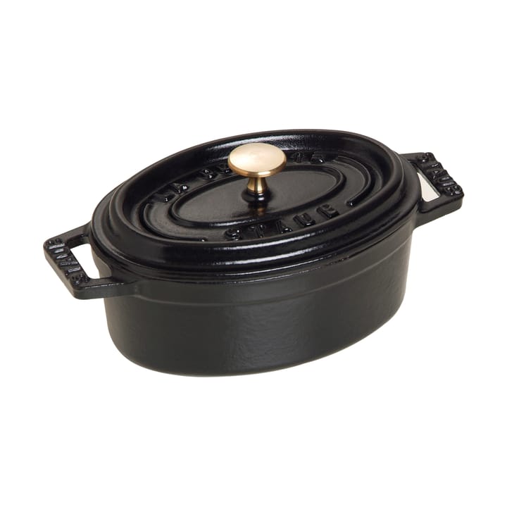 Staub La Cocotte oval minigryde støbejern 0,25 L - Sort - STAUB
