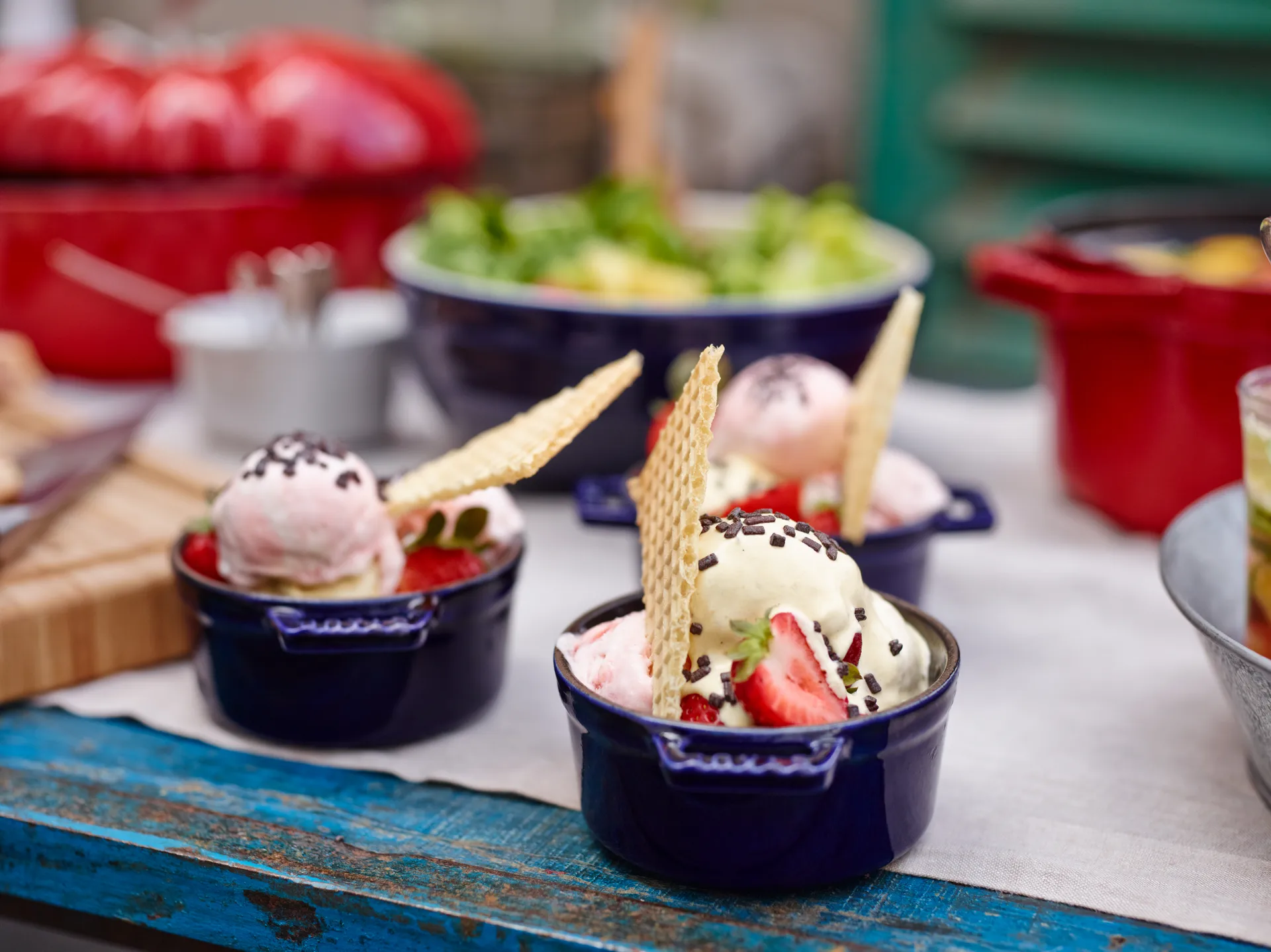 Staub La Cocotte rund gryde støbejern 0,25 L, Mørkeblå STAUB