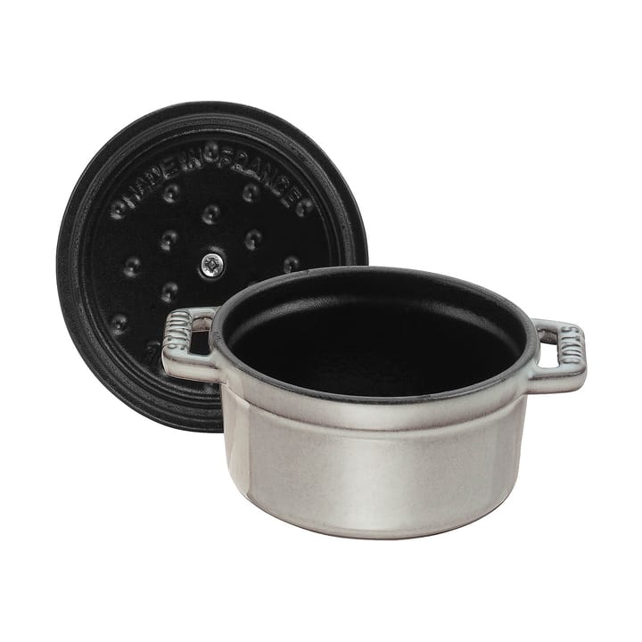 Staub La Cocotte rund gryde støbejern 0,4 L, Grafitgrå STAUB