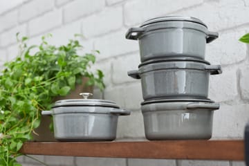 Staub La Cocotte rund gryde støbejern 0,8 L - Grafitgrå - STAUB