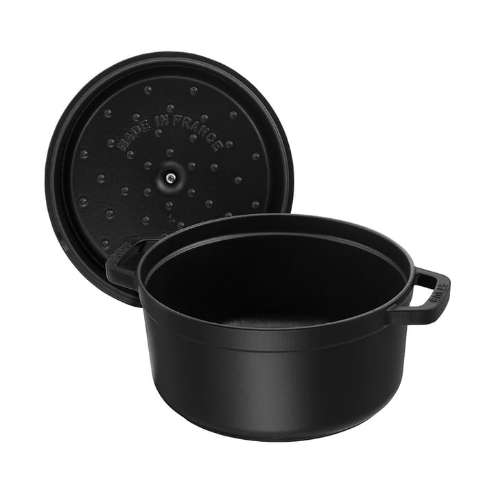 Staub La Cocotte rund gryde støbejern 1,2 L, Sort STAUB