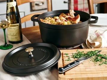 Staub La Cocotte rund gryde støbejern 12,6 L - Sort - STAUB