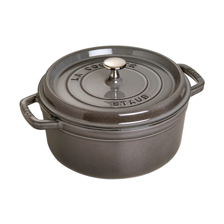Staub La Cocotte rund gryde støbejern 1,7 L - Grafitgrå - STAUB