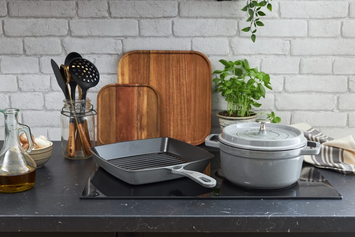 Staub La Cocotte rund gryde støbejern 1,7 L, Grafitgrå STAUB