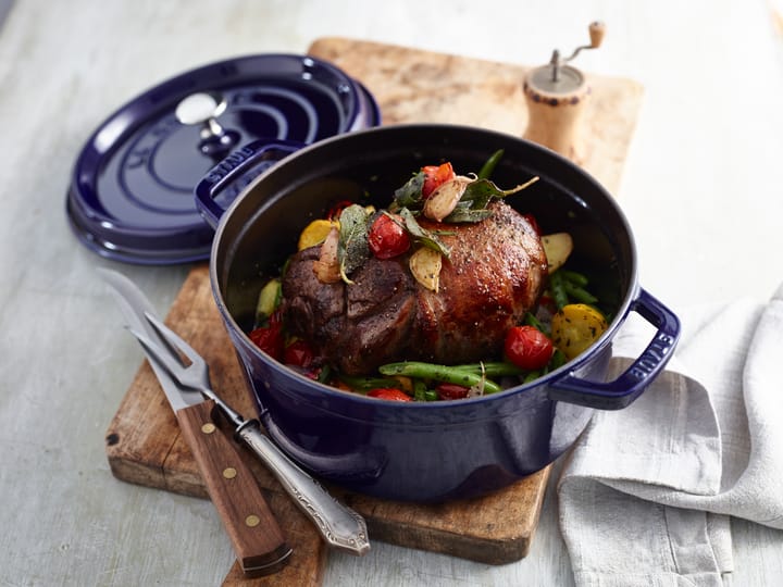Staub La Cocotte rund gryde støbejern 2,6 L, Mørkeblå STAUB