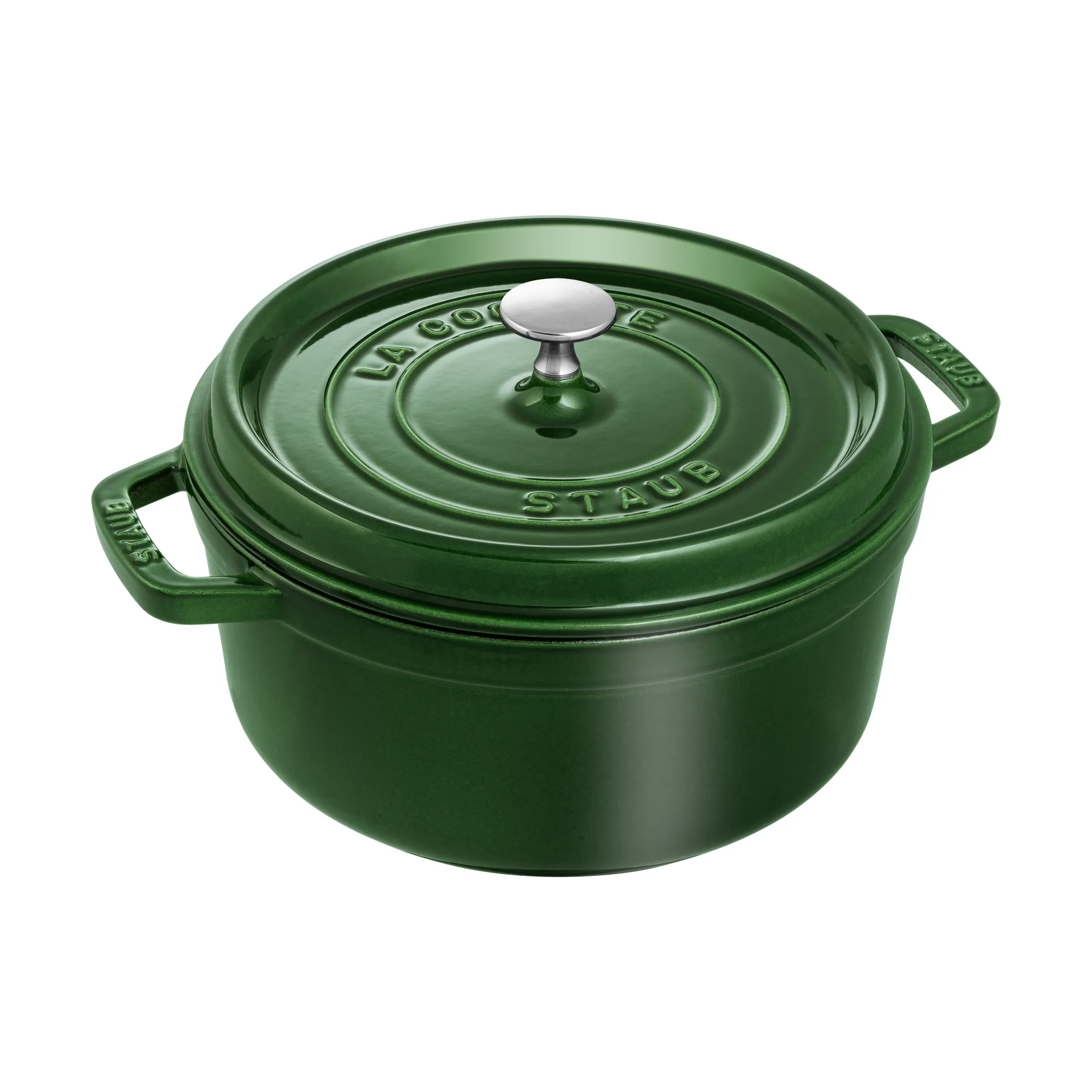 Staub La Cocotte rund gryde støbejern 3,8 L, Basilikum grøn STAUB