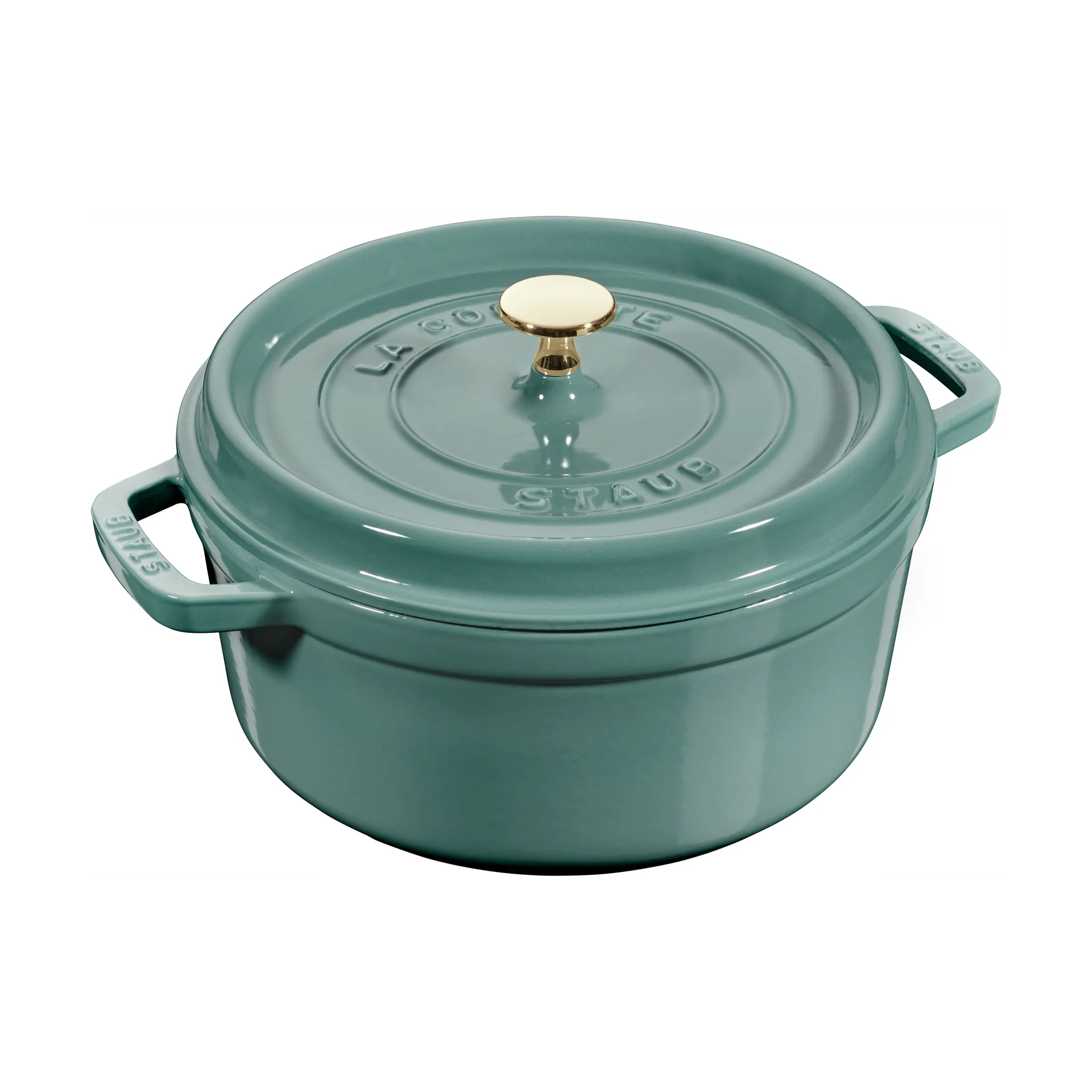 Staub La Cocotte rund gryde støbejern 3,8 L, Eukalyptus STAUB