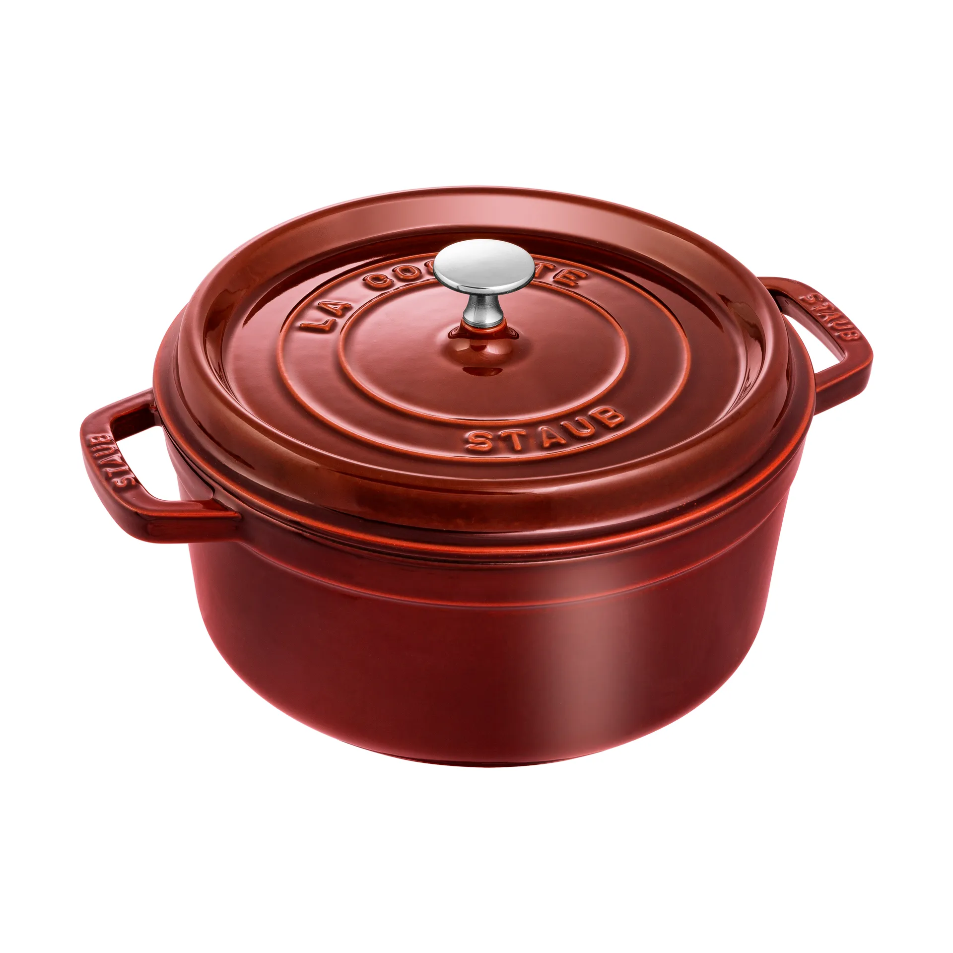 Staub La Cocotte rund gryde støbejern 3,8 L, Grenadine rød STAUB