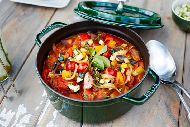 Staub La Cocotte rund gryde støbejern 5,2 L, Basilikum grøn STAUB
