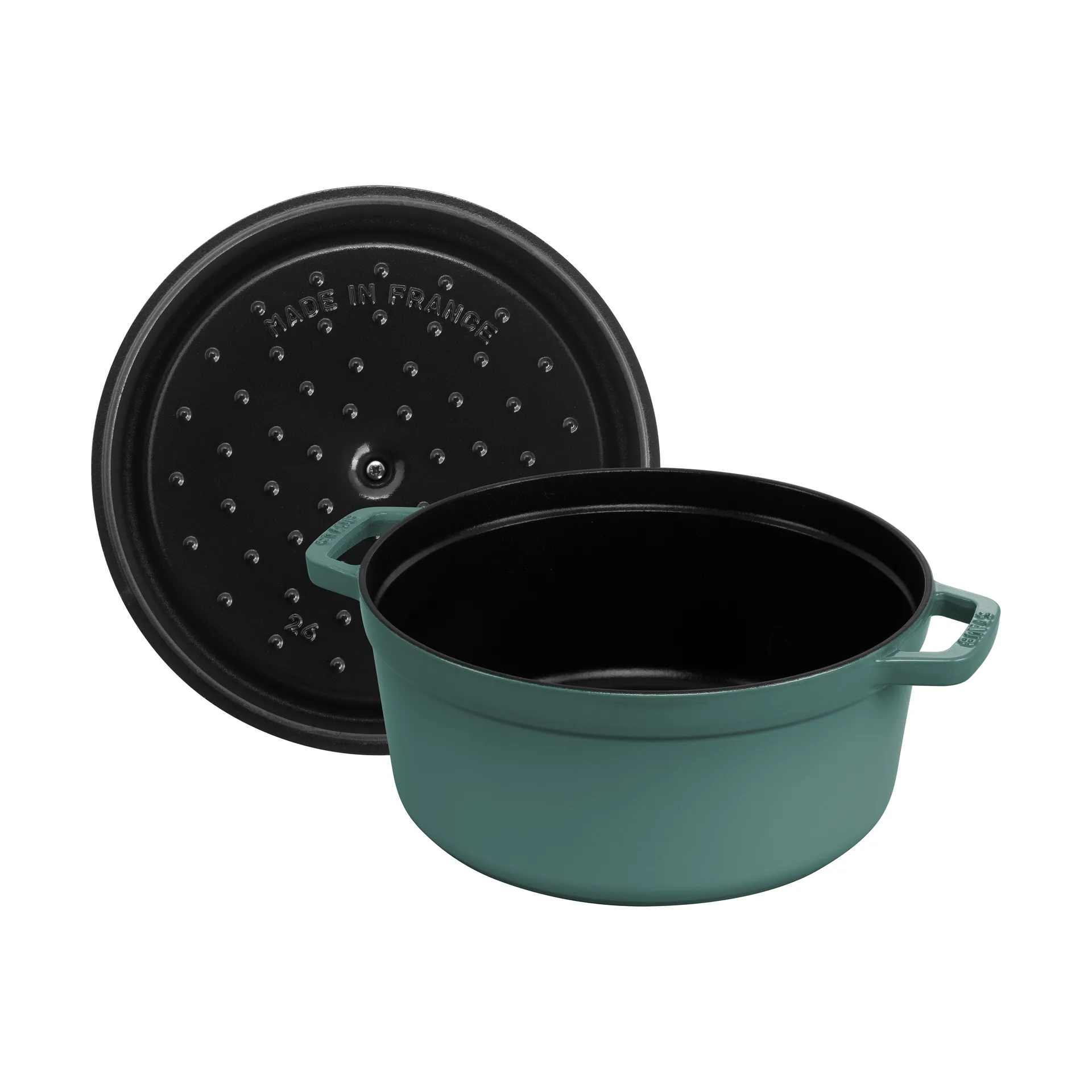 Staub La Cocotte rund gryde støbejern 5,2 L, Eukalyptus STAUB