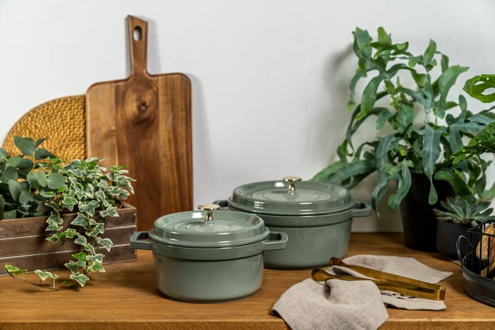 Staub La Cocotte rund gryde støbejern 5,2 L, Eukalyptus STAUB