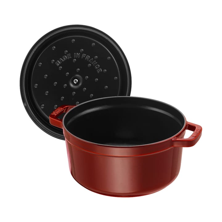 Staub La Cocotte rund gryde støbejern 5,2 L, Grenadine rød STAUB