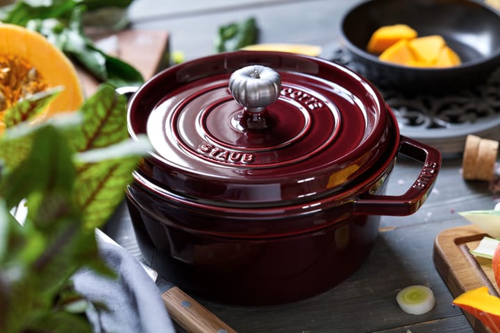 Staub La Cocotte rund gryde støbejern 5,2 L, Grenadine rød STAUB
