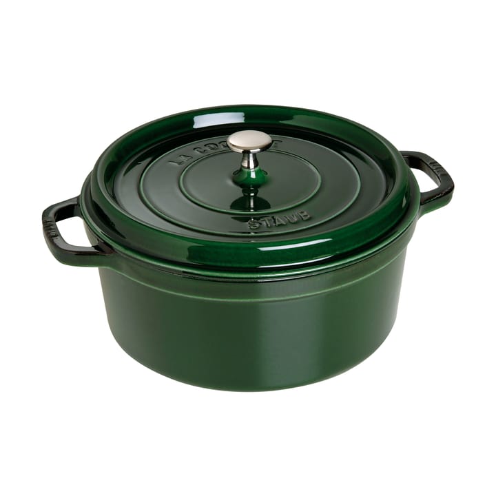 Staub La Cocotte rund gryde støbejern 6,7 L - Basilikum grøn - STAUB