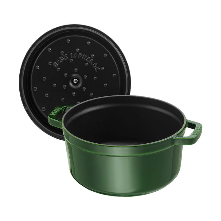 Staub La Cocotte rund gryde støbejern 6,7 L, Basilikum grøn STAUB