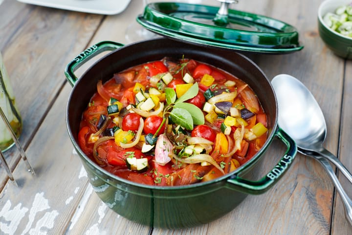 Staub La Cocotte rund gryde støbejern 6,7 L, Basilikum grøn STAUB