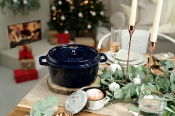 Staub La Cocotte rund gryde støbejern 8,4 L - Mørkeblå - STAUB