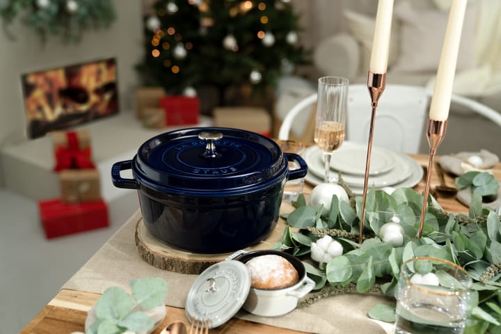 Staub La Cocotte rund gryde støbejern 8,4 L, Mørkeblå STAUB