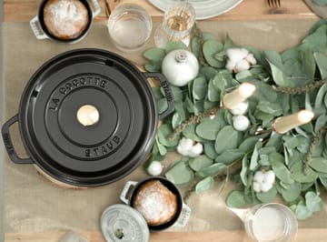 Staub La Cocotte rund gryde støbejern 8,4 L - Sort - STAUB