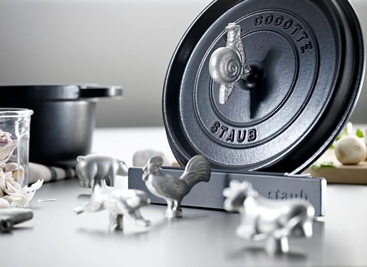 Staub lågholder støbejern-silikon, Sort STAUB