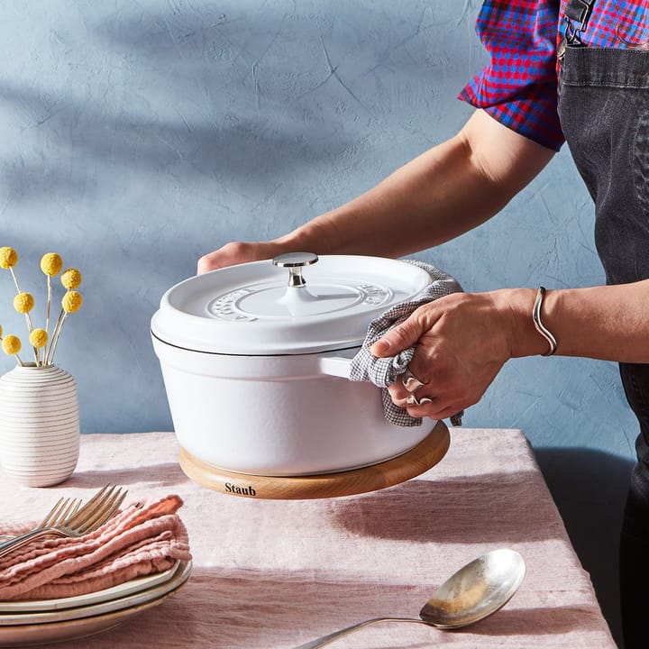Staub magnetisk bordskåner rund bøg, 23 cm STAUB