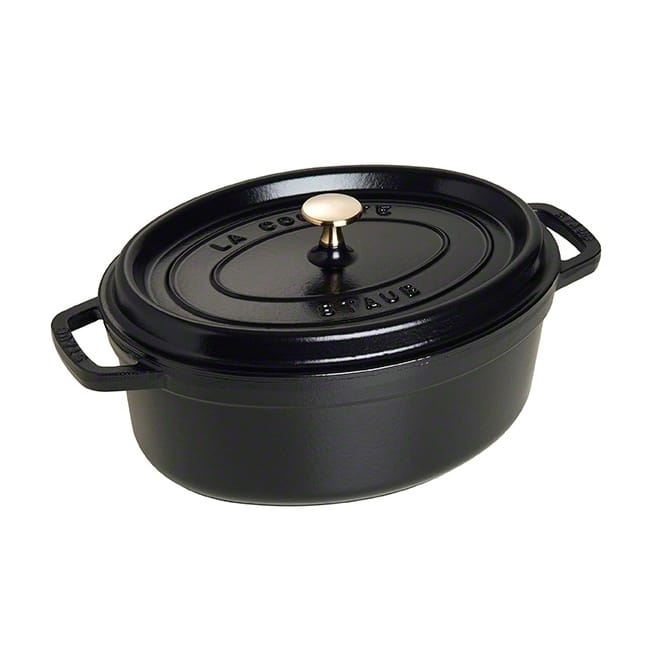 Staub oval gryde i støbejern 4,2 l, Sort STAUB