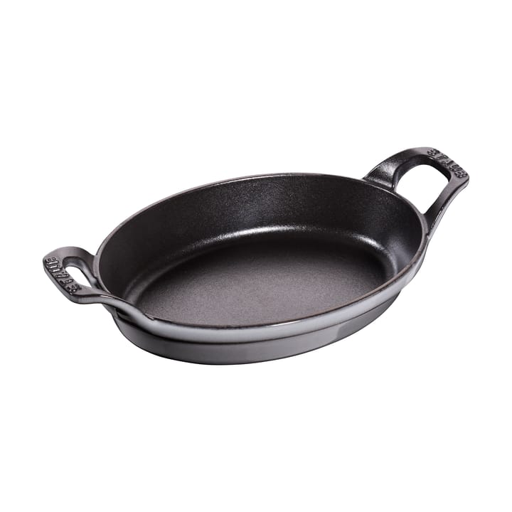 Staub oval ovnfast form støbejern 21 cm - Grafitgrå - STAUB